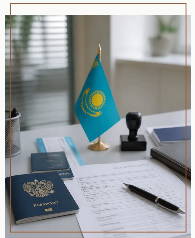 Оформление визы в Казахстан для поездки и работы в Сафонове